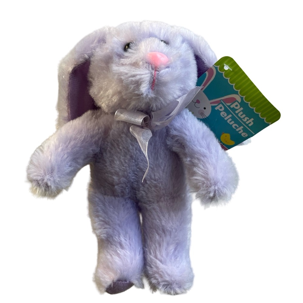 Plush Lavender Purple Stuffed Easter Bunny Rabbit 9” New With Tag